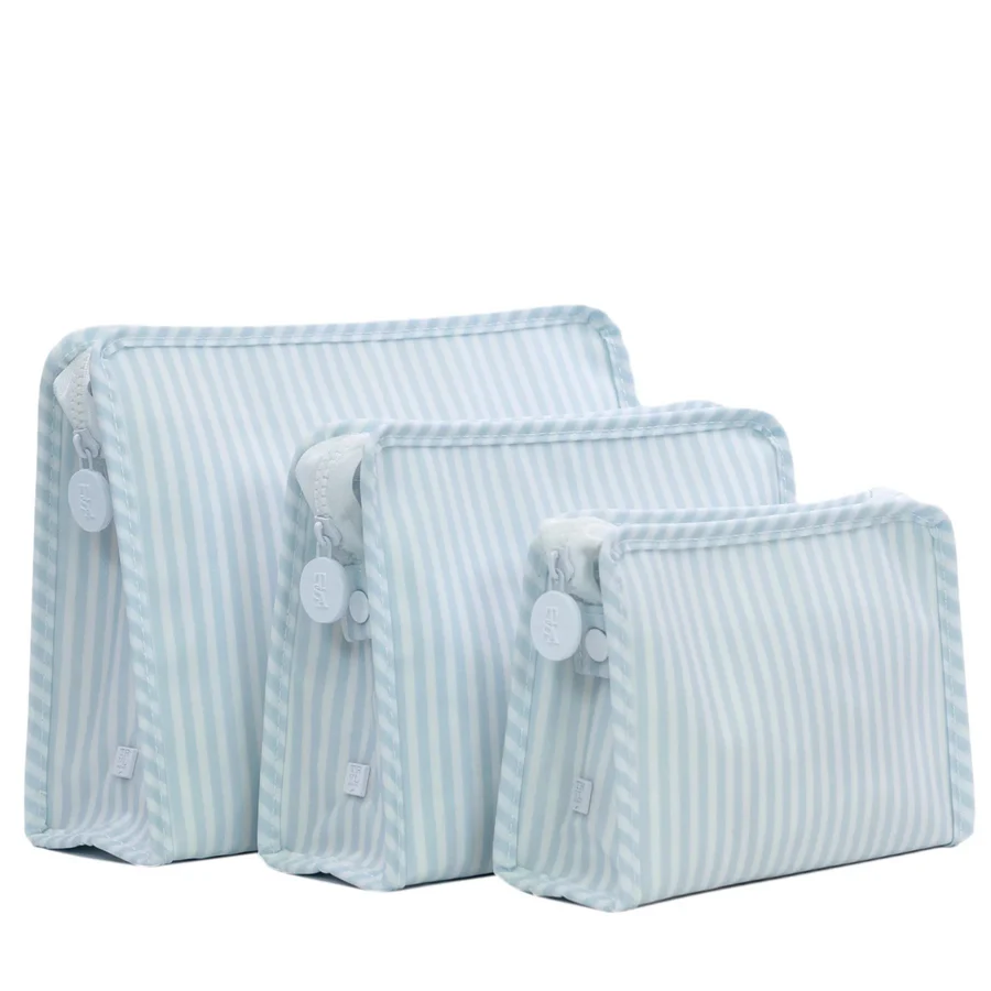 Estuche con cremallera - Rayas Pimlico Azul