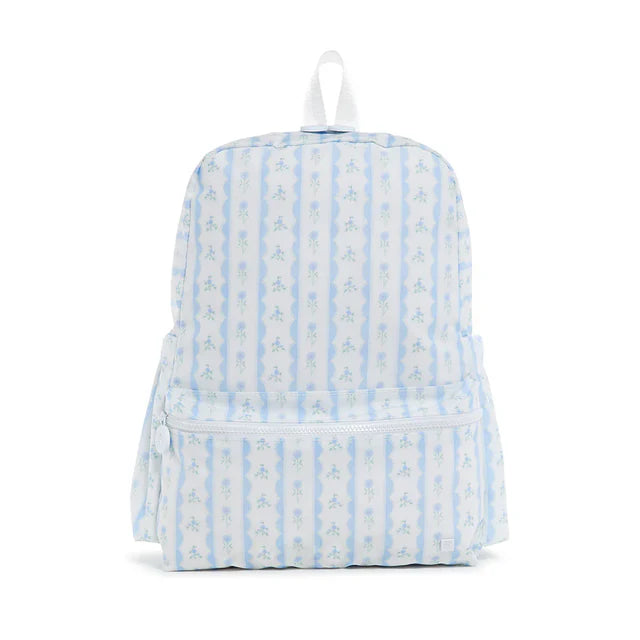 Mochila - Floral Con Cinta Azul