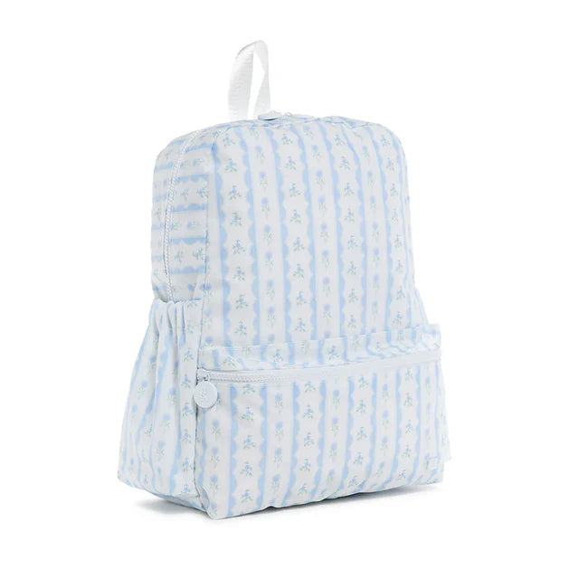 Mochila - Floral Con Cinta Azul