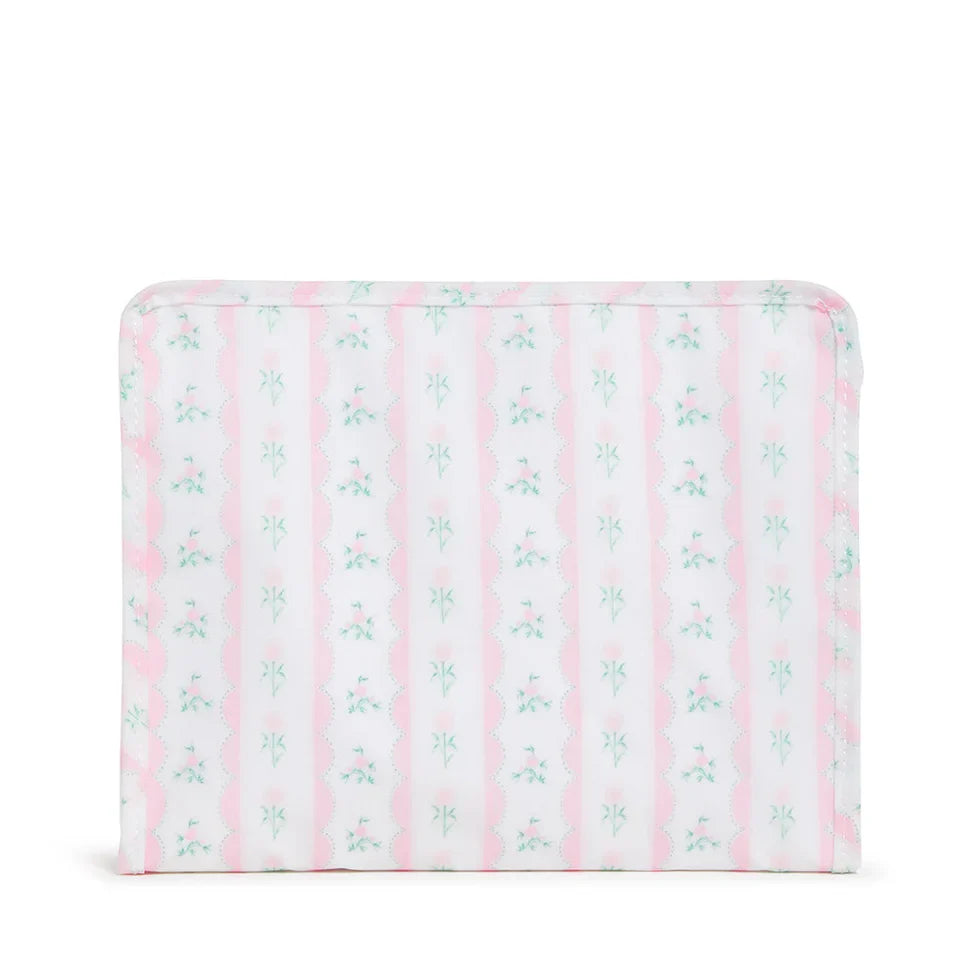Estuche Con Cremallera - Cinta floral rosa