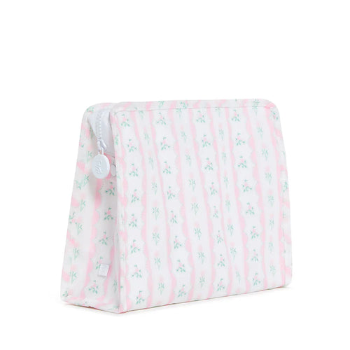 Estuche Con Cremallera - Cinta floral rosa