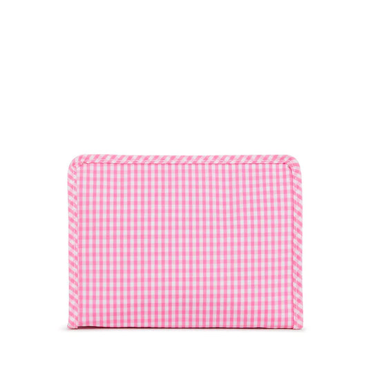 Estuche cremallera Vichy rosado