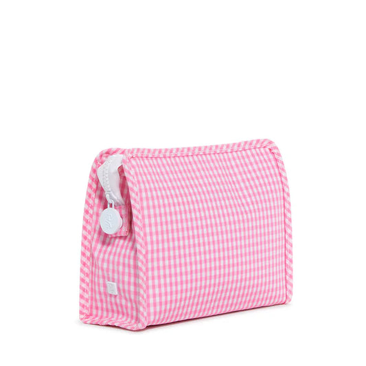 Estuche cremallera Vichy rosado