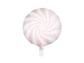 Globo de aluminio con forma de caramelo, 35 cm, rosa claro