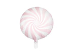 Globo de aluminio con forma de caramelo, 35 cm, rosa claro