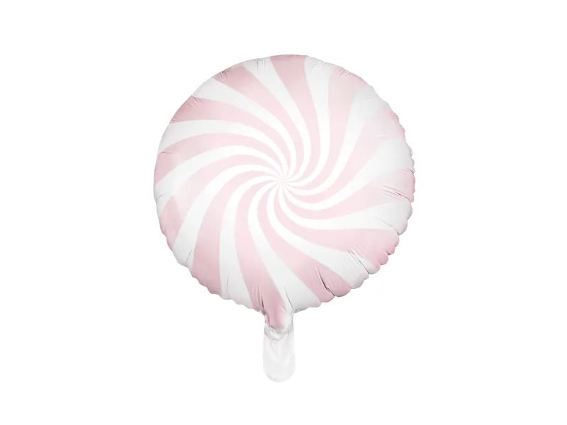 Globo de aluminio con forma de caramelo, 35 cm, rosa claro