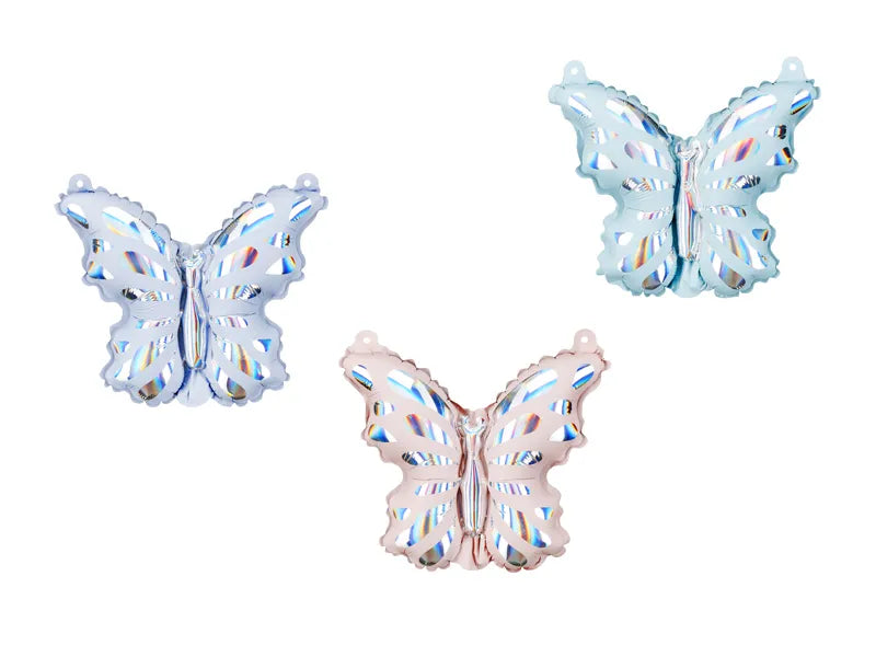 Globos de papel de aluminio para guirnalda de mariposas, surtido, 19x23 cm