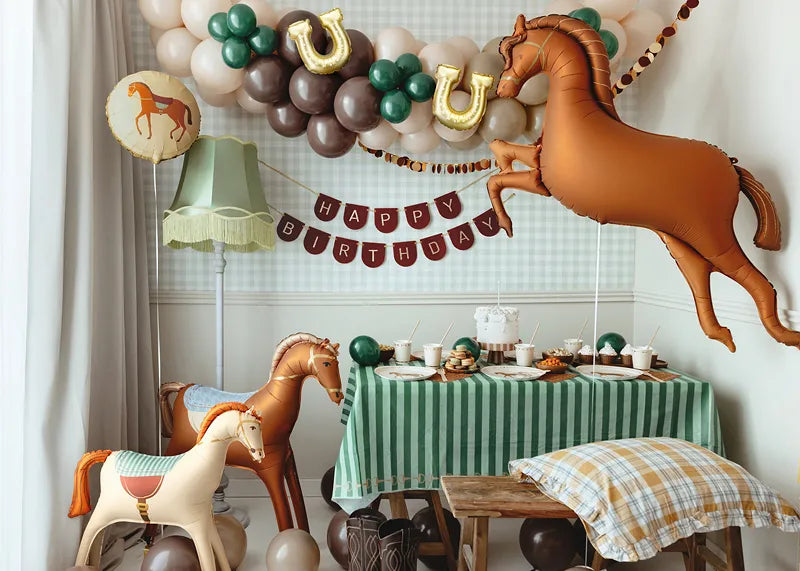 Caballo de globo de papel de aluminio, 45 cm