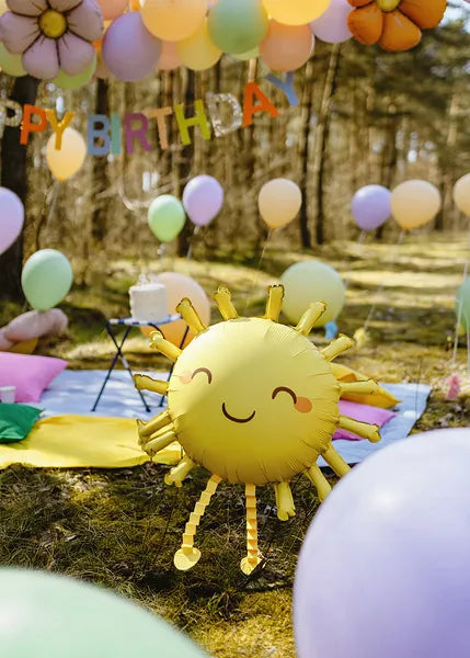 Metalizado globo sun, 91x77 cm, yellow