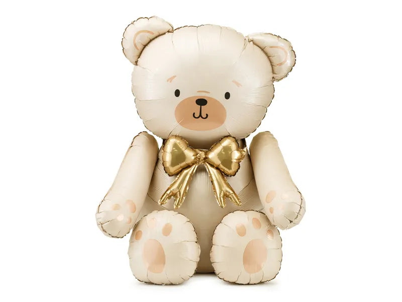 Metalizado globo bear, 75x84 cm, cream