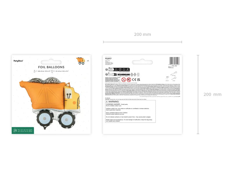 Globos de aluminio con forma de camion, 87x69 cm, surtido