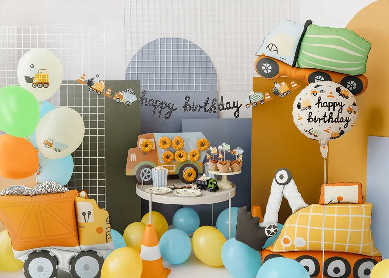 Camión de globos de papel de aluminio, 87x69 cm