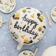 Metalizado globo construcción vehicules, 45 cm, mezcla