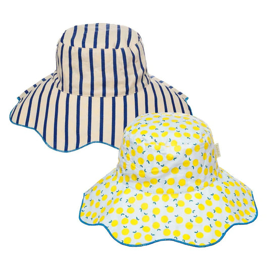 Sombrero Reversible Rayas Lemon