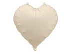 Metalizado globo corazón, 45cm, beige