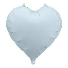 Metalizado globo corazón, 45cm, misty azul
