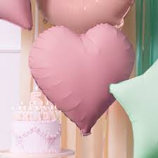 Metalizado globo corazón, 45cm, rosado