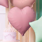 Metalizado globo corazón, 45cm, rosado