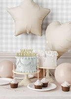 Metalizado globo corazón, 45cm, beige