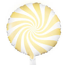 Metalizado globo candy, 35cm, light yellow