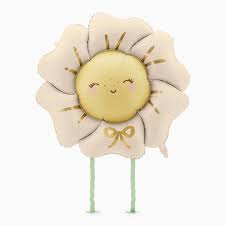 Metalizado globo flower, 104x104 cm, light beige