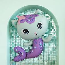 Globo de metalizado de la casa de muñecas de Gabby, gati sirena