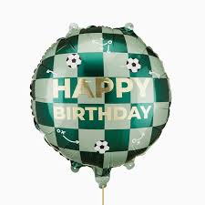 Feliz cumpleaños metalizado globo with balls, 35x35 cm, mezcla