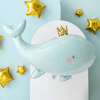 Metalizado globo whale, 93x60 cm, sky-azul