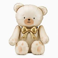 Metalizado globo bear, 75x84 cm, cream