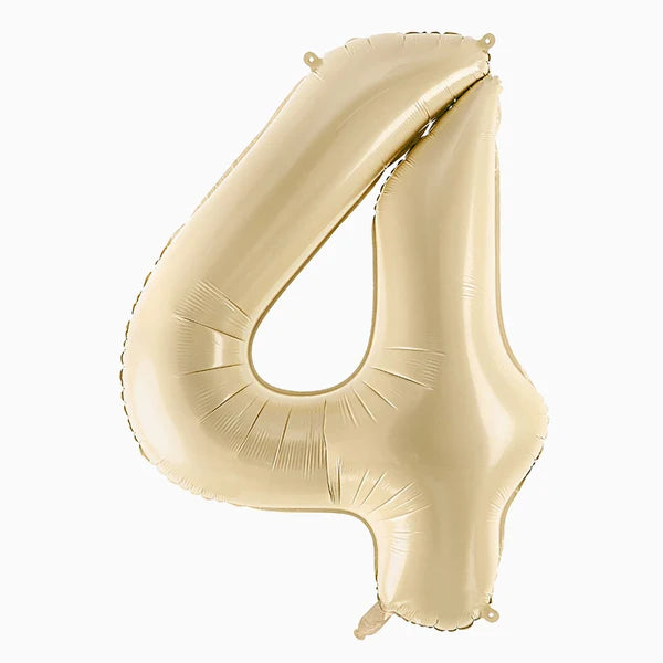 Globo Foil Número Mediano 72 cm Dorado