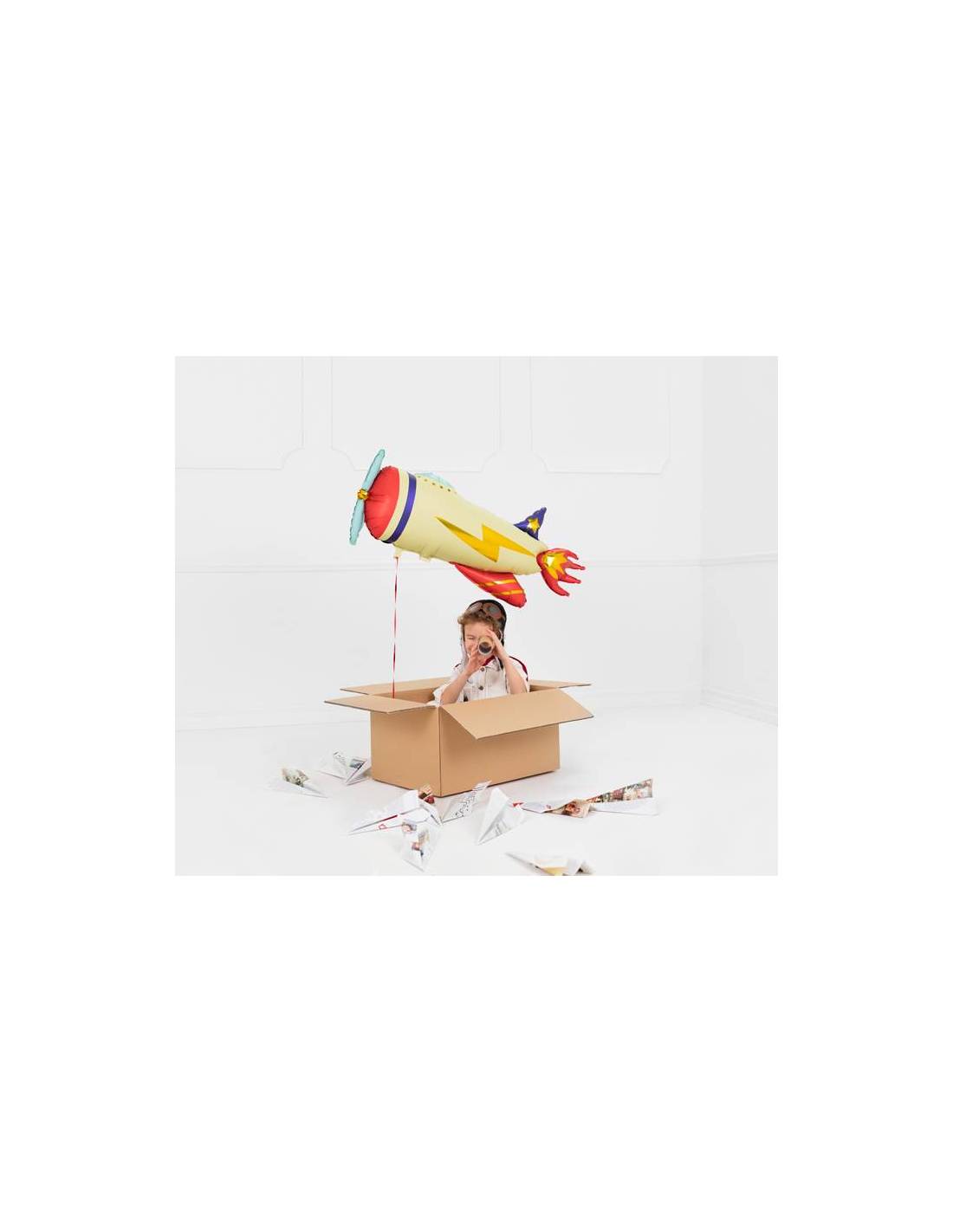 Metalizado globo plane, 91x39cm
