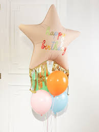 Metalizado globo estrella with fringes feliz cumpleaños, 72x72 cm, mezcla