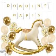 Metalizado globo rocking horse, 118x104 cm, mezcla