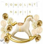 Metalizado globo rocking horse, 118x104 cm, mezcla