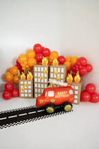 Metalizado globo fire truck, mezcla, 67x53 cm