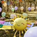 Metalizado globo sun, 91x77 cm, yellow