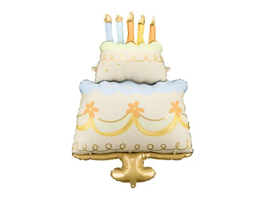 Tarta con globos de papel de aluminio, 62x104 cm, surtido
