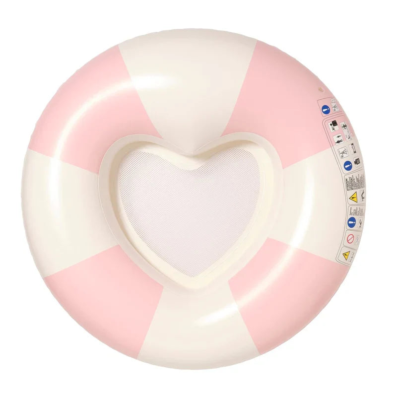 Flotador de Lujo Corazon con Rayas