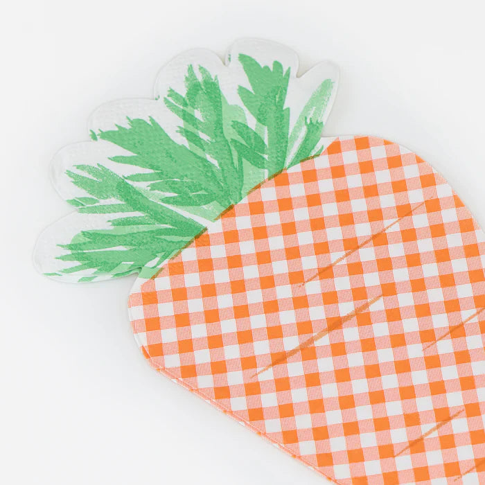Servilletas zanahoria gingham (x16)