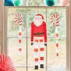 Decoración de Papá Noel y Renos de piernas largas