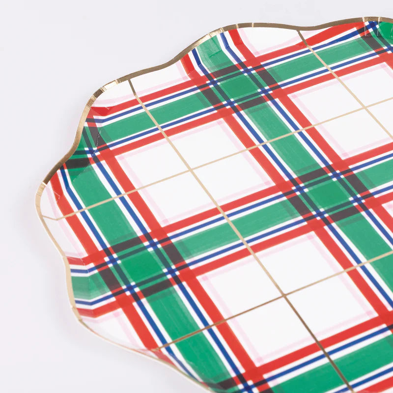 Platos de cena con diseño Tartan