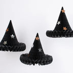 Decoracion Sombrero de bruja en Papel Nido de Abeja