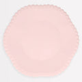 Platos Grandes Rosados Borde Punticos