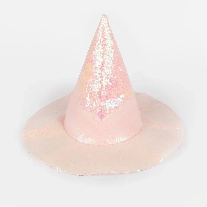 Sombrero de Brujas con Lentejuelas Rosado