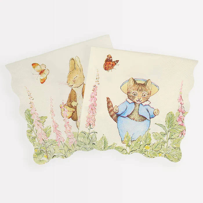 Servilletas grandes Peter Rabbit en el jardín