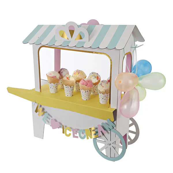 Centro de mesa carrito de helados