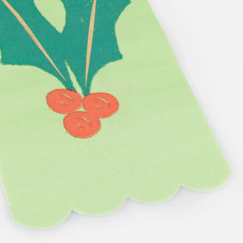 Toallas de invitados con iconos navideños variados