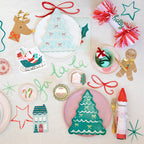 Platos Árbol de Navidad con Lazos