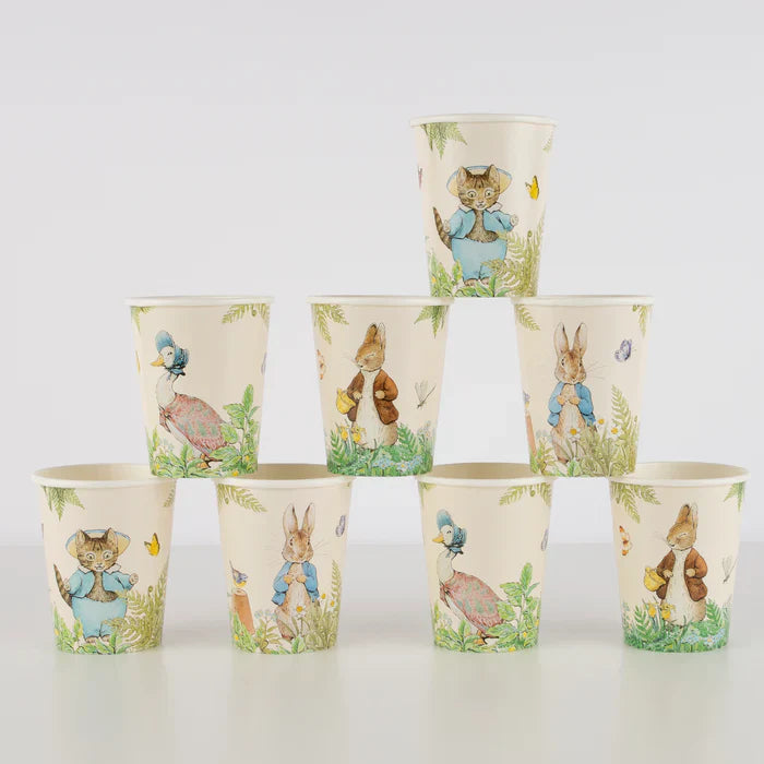 Vasos Peter Rabbit en el jardín (x8)