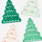 Platos Árbol de Navidad con Lazos